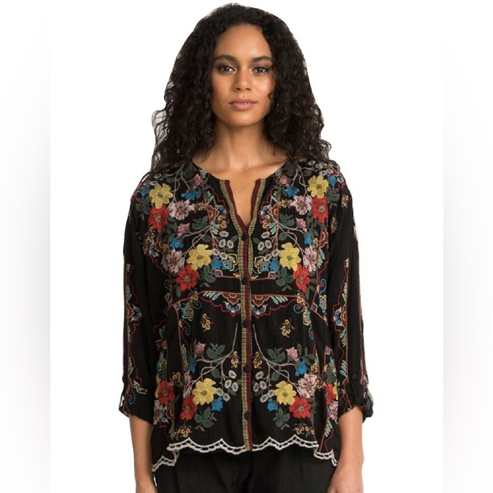 Johnny Was Cabo Button Down Blouse XS🌼